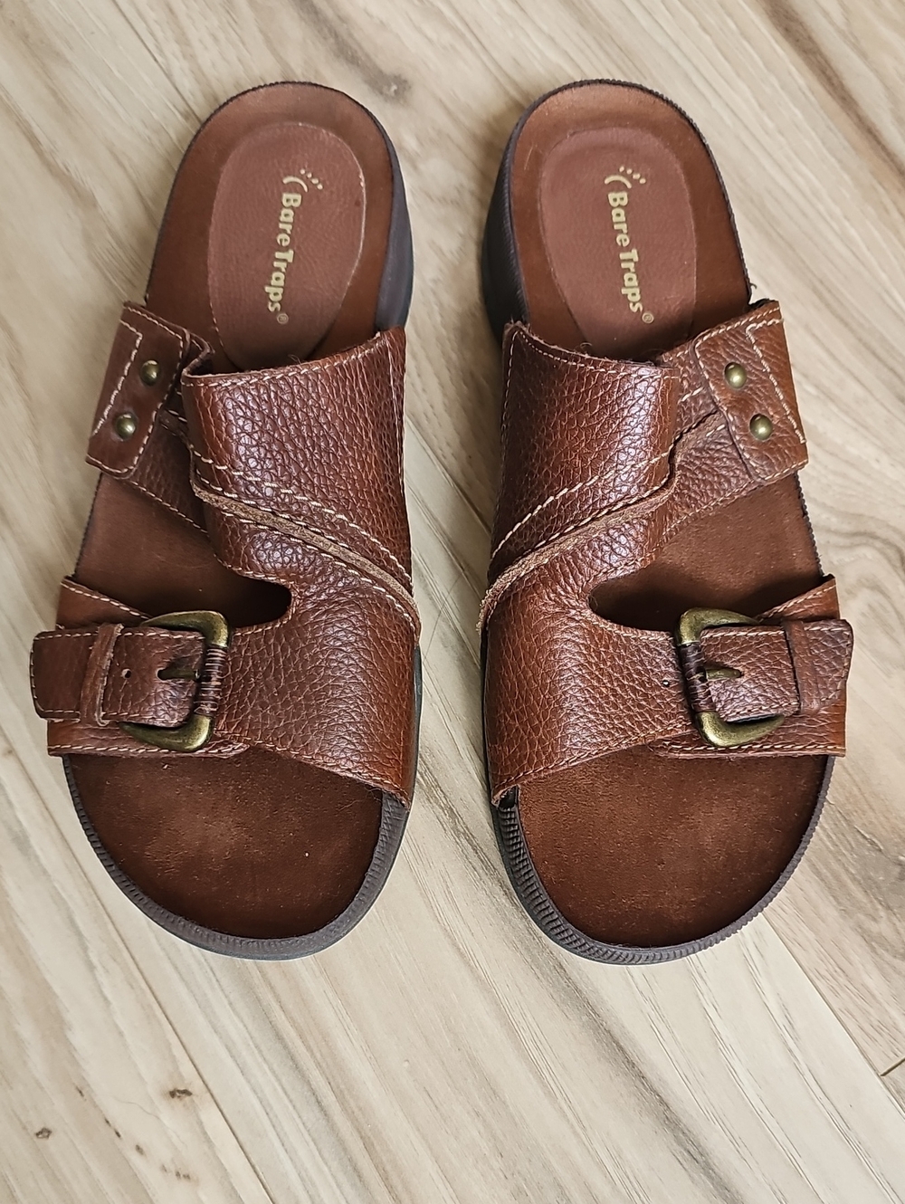 Bare Traps Brown Buckle Sandals